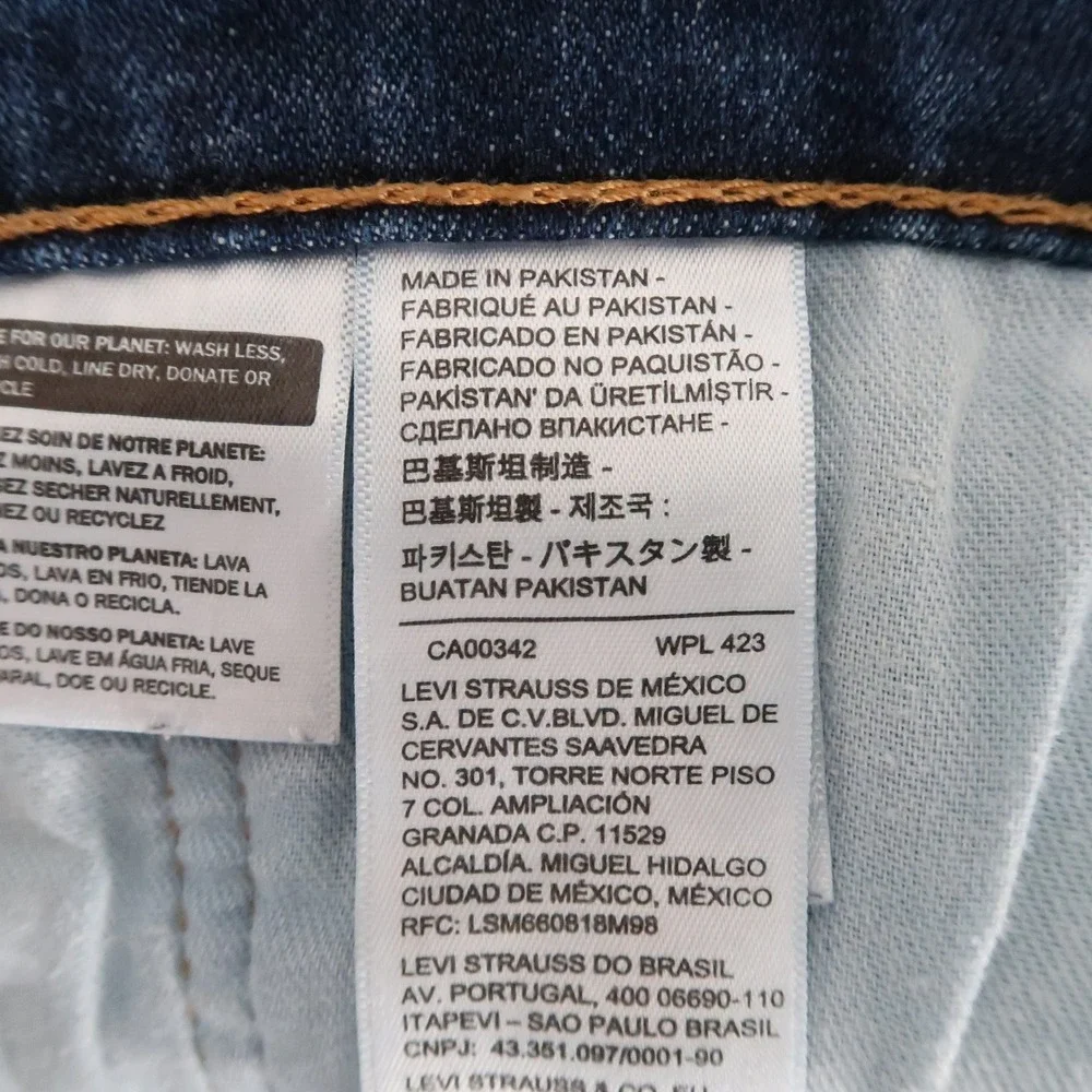 Levi's Jeans Mens 34x32 Fits 33x31.5 Blue 513 Slim Straight Stretch 08513-0934